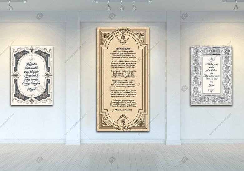 MİHRİBAN ŞİİRİ EDEBİYAT POSTERİ