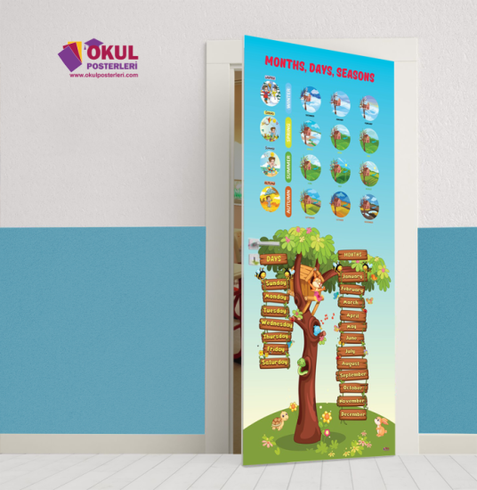 Months Days Seasons İngilizce Kapı Giydirme 26
