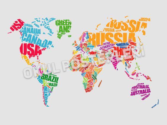 Dünya Haritası Renkli