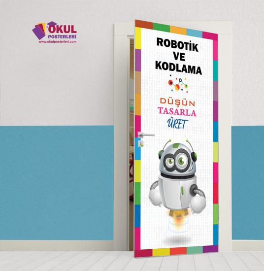 Robotik ve Kodlama Sınıfı Kapı Giydirmesi 10