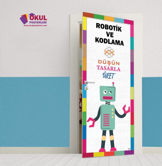 Robotik ve Kodlama Sınıfı Kapı Giydirmesi 12