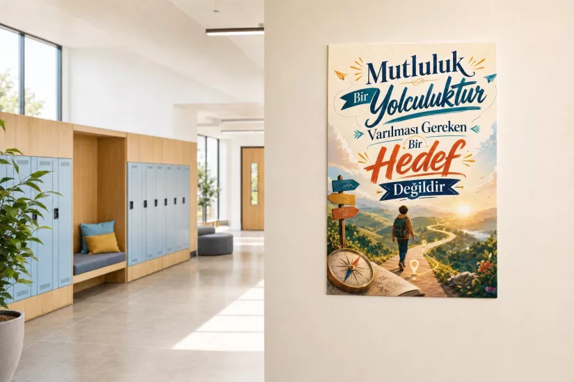 Mutluluk Yolculuktur Rehberlik Posterlik