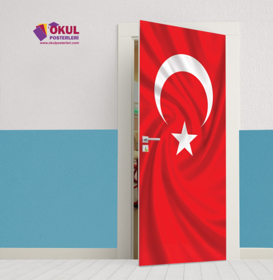 Türk Bayrağı Kapı Giydirme
