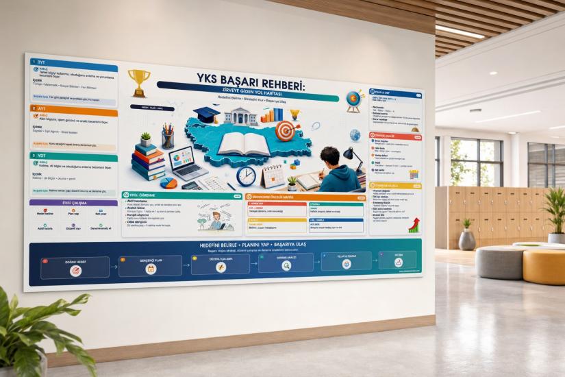 YKS Başarı Rehberi Okul Posteri