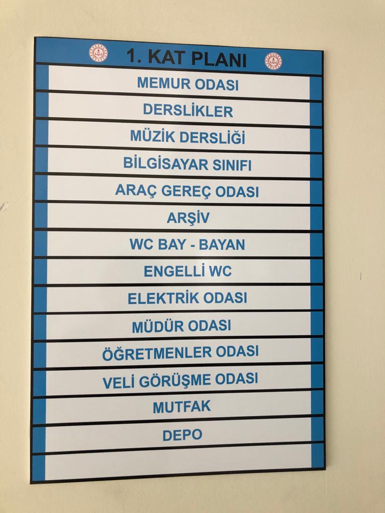 Okul Kat Planı (Tekli)