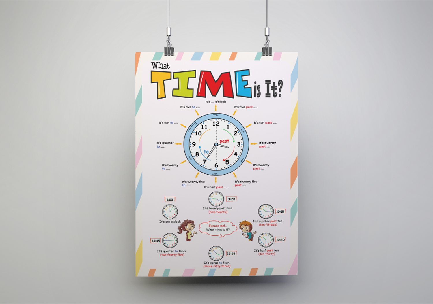 What Time is it? Okul Posteri