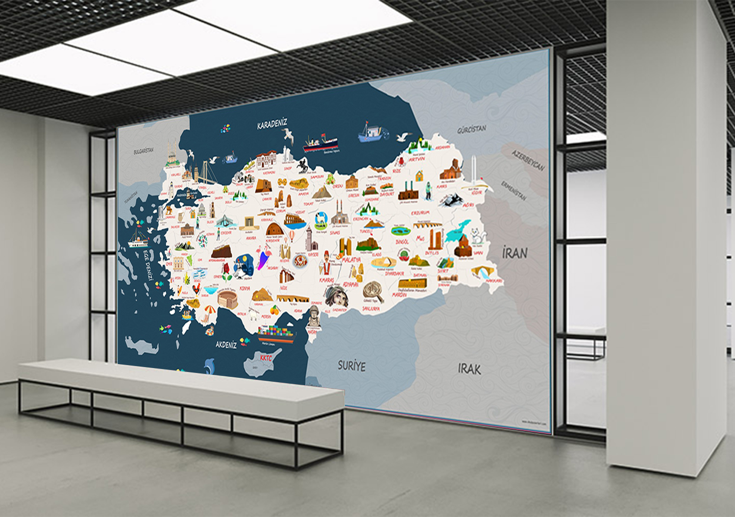 Türkiye Turizm Haritası Posteri 3
