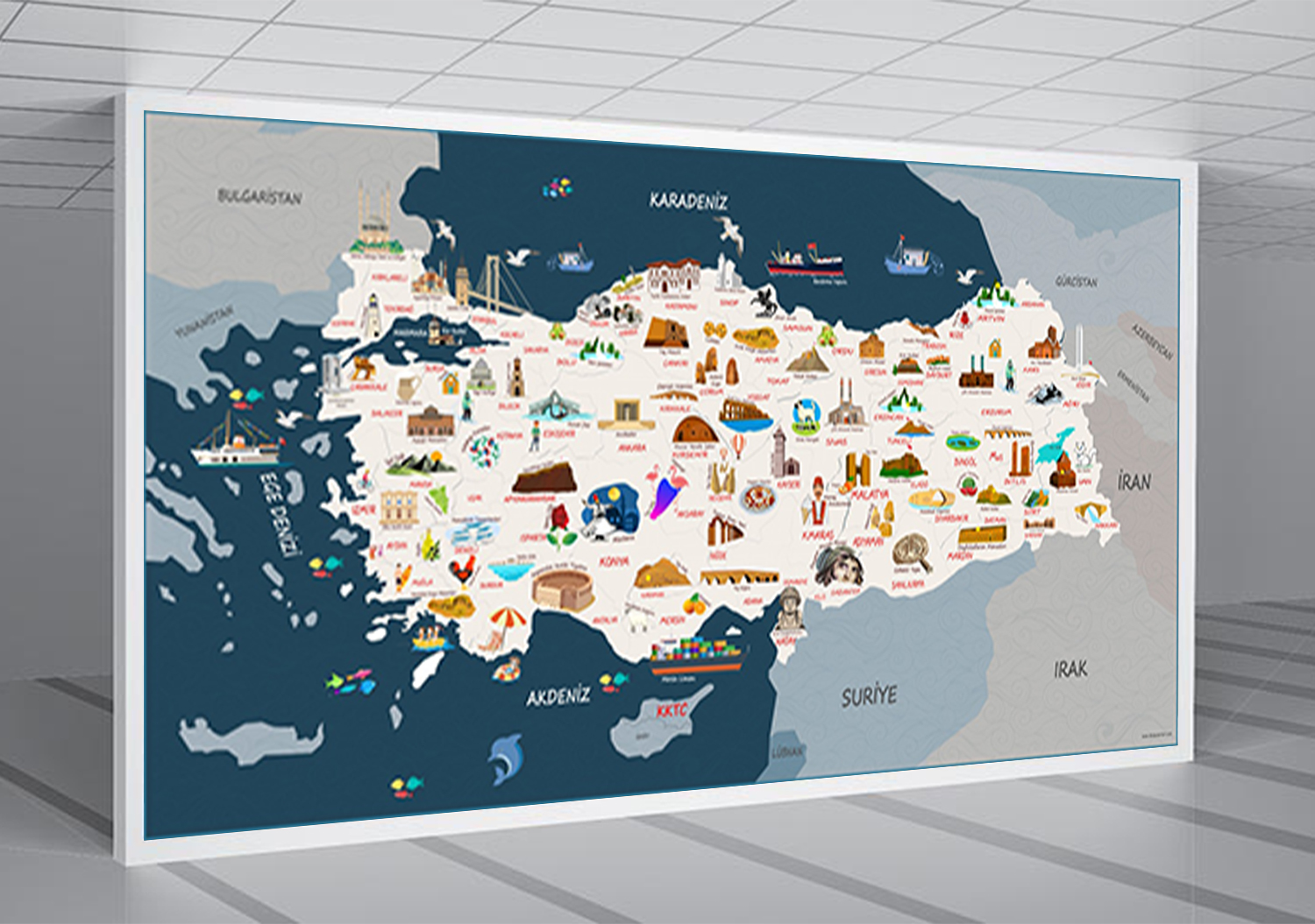 Türkiye Turizm Haritası Posteri 3