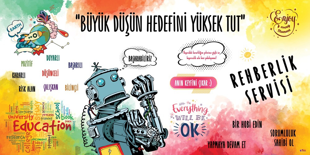 Büyük Düşün Hedefini Yüksek Tut Rehberlik Posteri