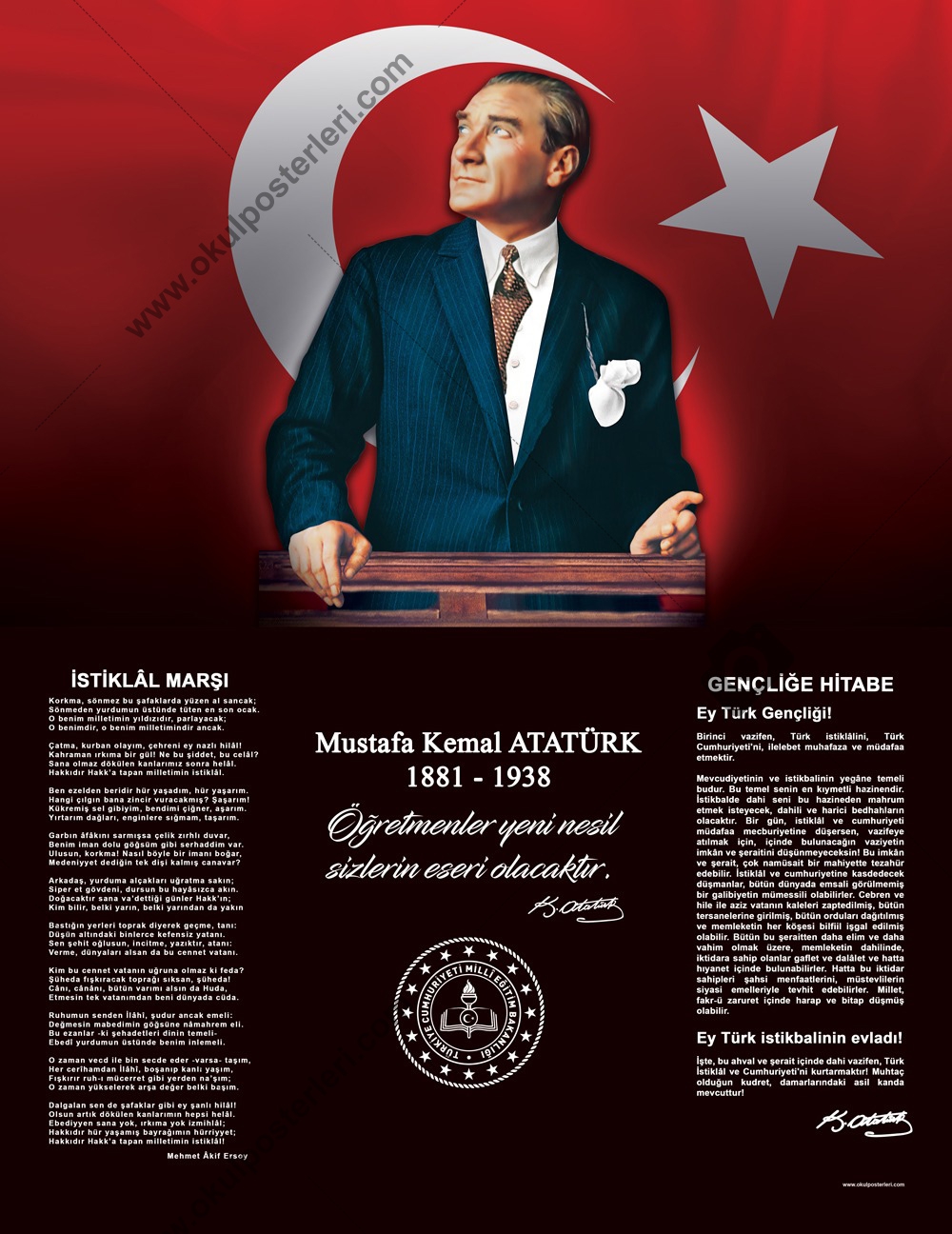 Atatürk Köşesi 6 Okul Posteri