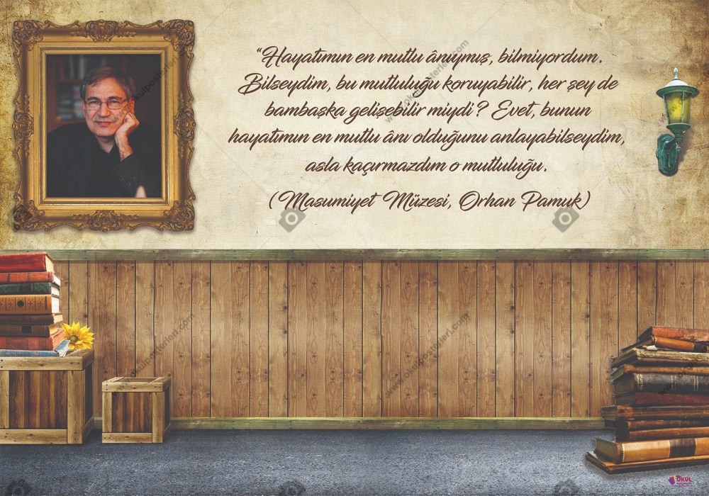 Orhan Pamuk Edebiyat Posteri