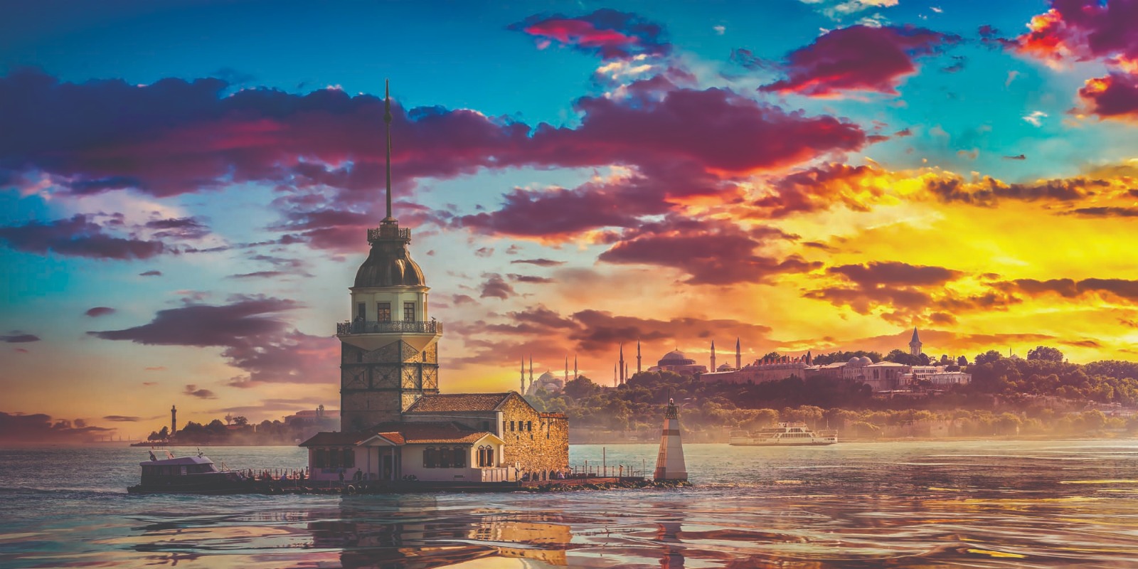 İstanbul Manzarası 9 Kız Kulesi Okul Posteri