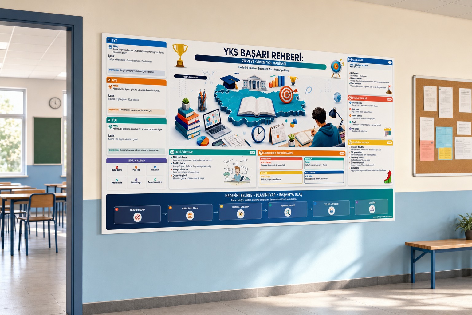 YKS Başarı Rehberi Okul Posteri