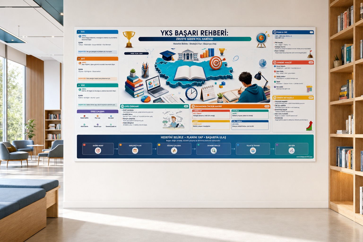 YKS Başarı Rehberi Okul Posteri